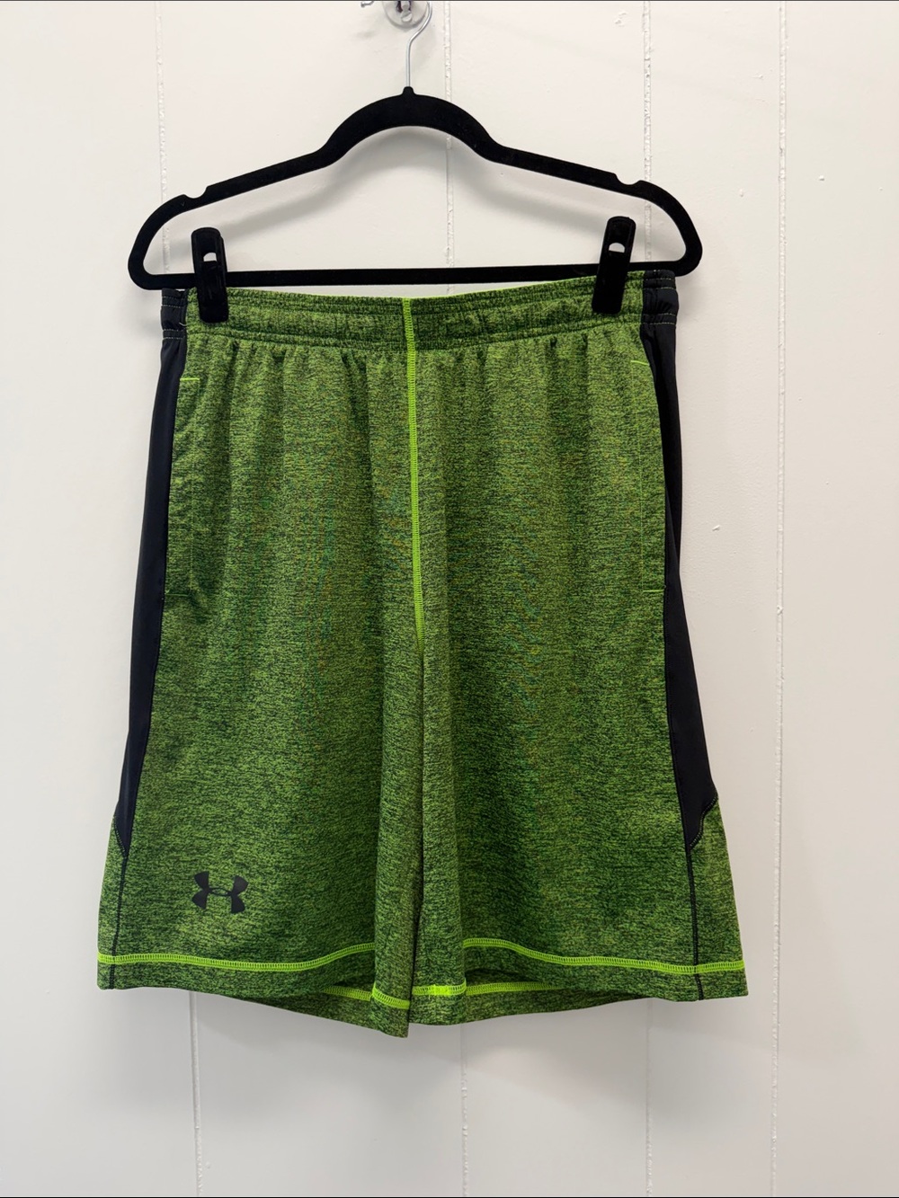 Under Armour | Men's | Green and Black Athletic Shorts | L